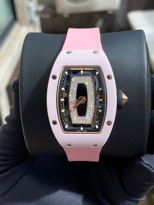 Richard Mille RM 07-01 Pink Ceramic White Gold Black Onyx Diamond RM 07-01 SOLD