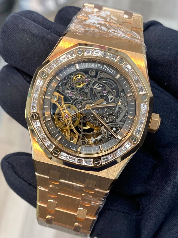 Audemars Piguet Royal Oak Double Balance Wheel Openworked Rose Gold Baguette 15412OR.ZZ.1220OR.01 SOLD