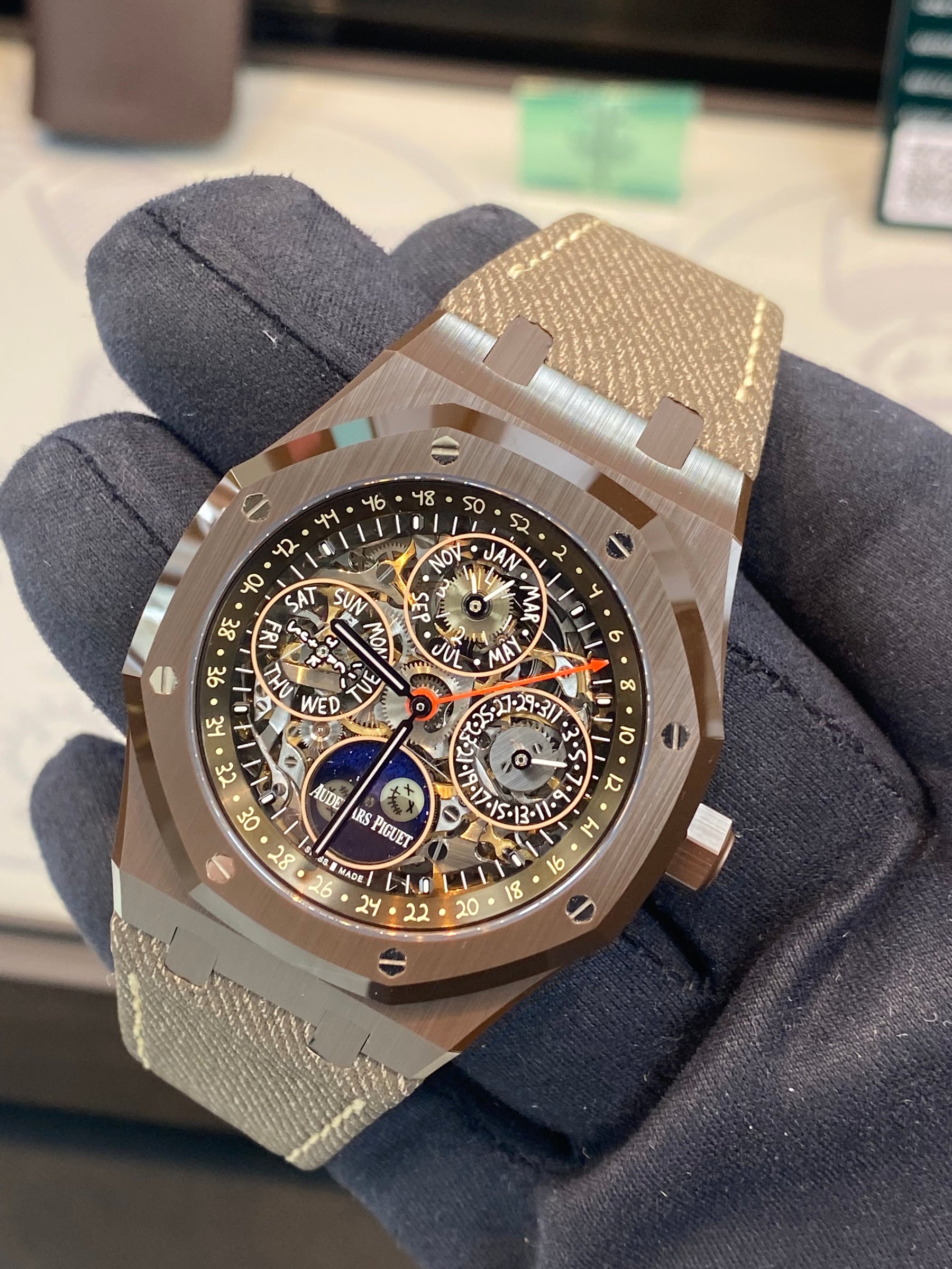 Audemars Piguet Royal Oak Perpetual Calendar Openworked "Cactus Jack" Travis Scott 26585CM.OO.D301VE.01 SOLD
