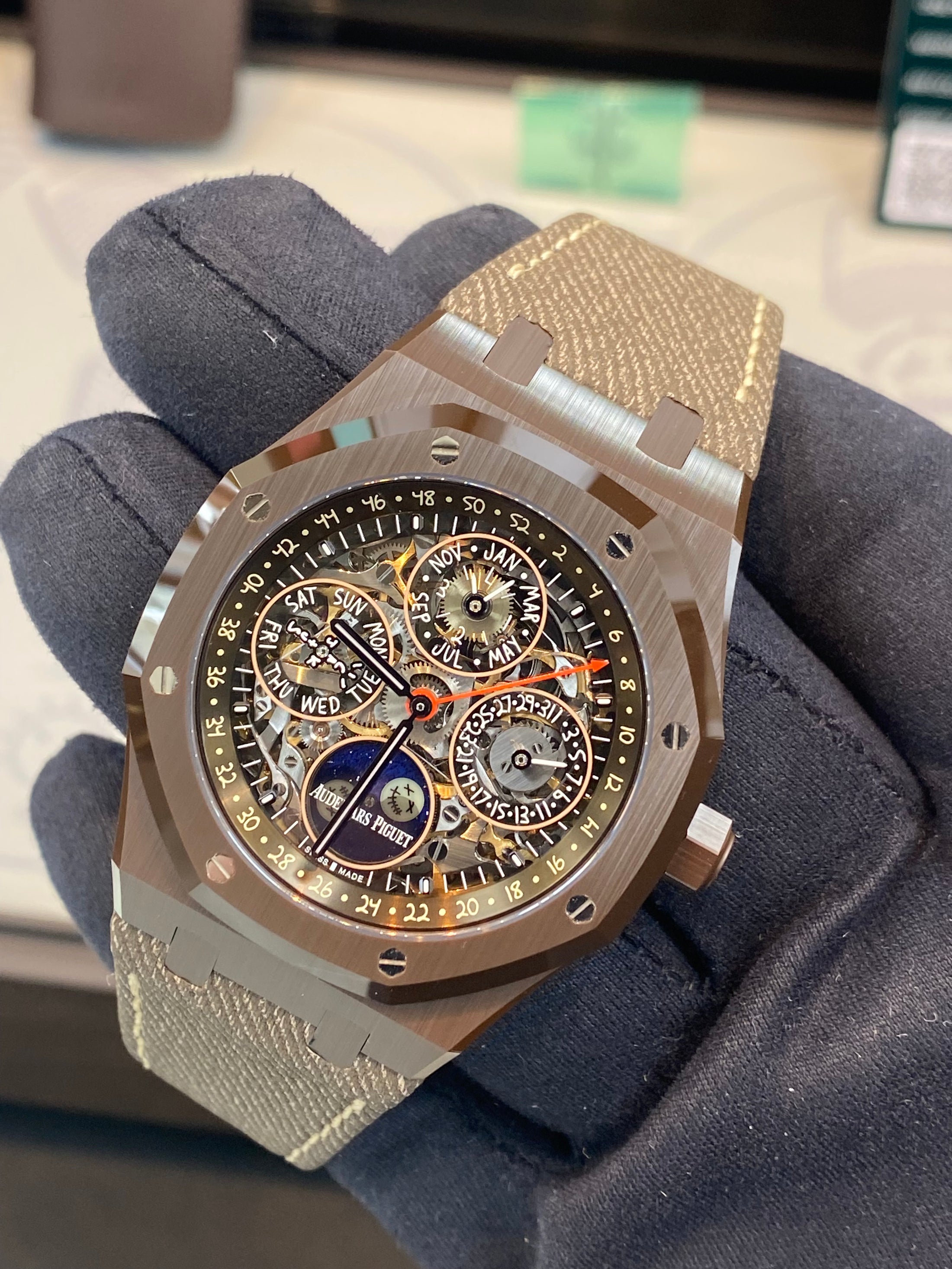 Audemars Piguet Royal Oak Perpetual Calendar Openworked "Cactus Jack" Travis Scott 26585CM.OO.D301VE.01 SOLD