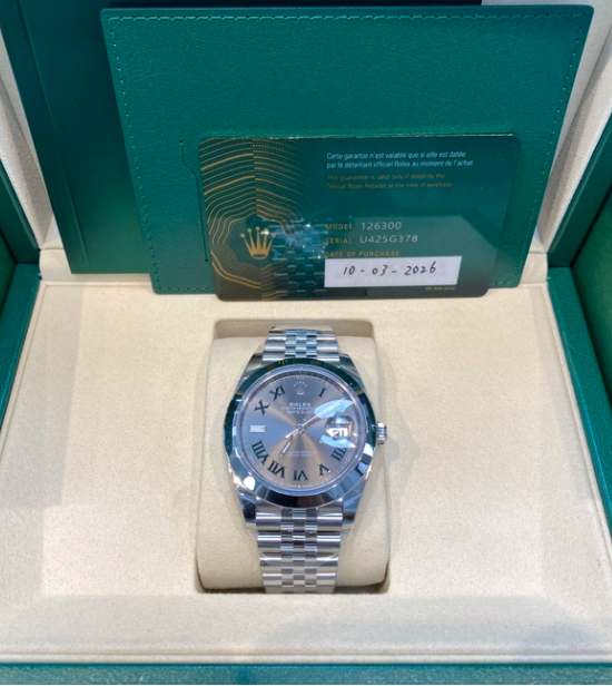 Rolex Datejust 41 Slate Green Roman 126300 SOLD