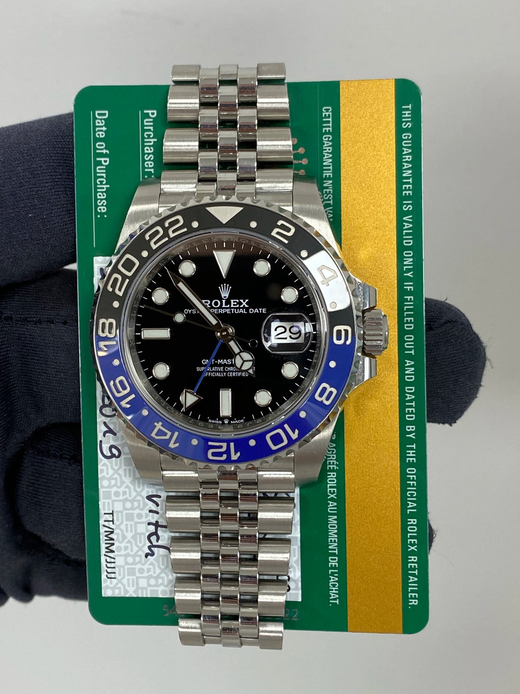 Rolex GMT-Master II Batgirl 126710BLNR Card 2019
