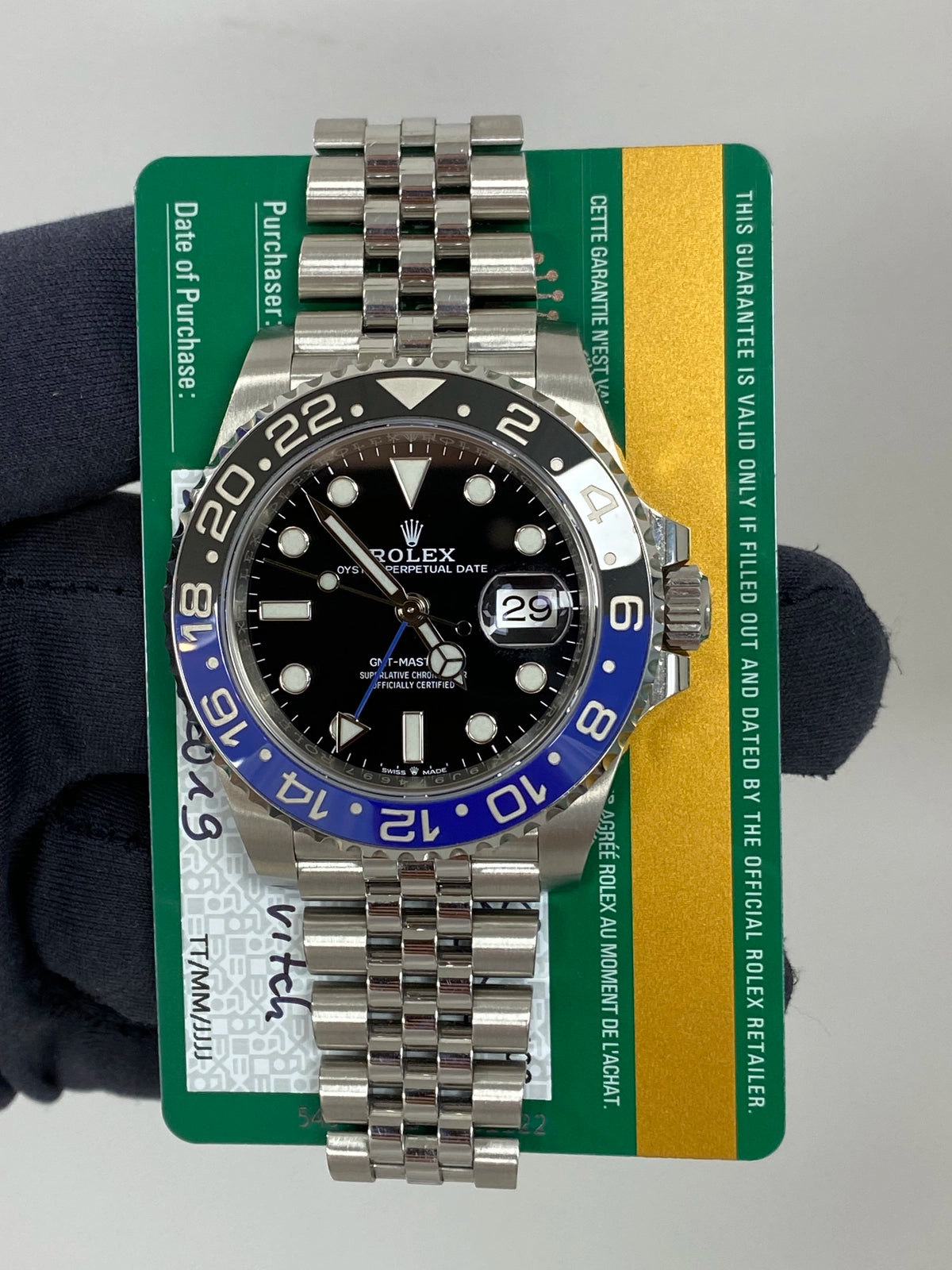 Rolex GMT-Master II Batgirl 126710BLNR Card 2019