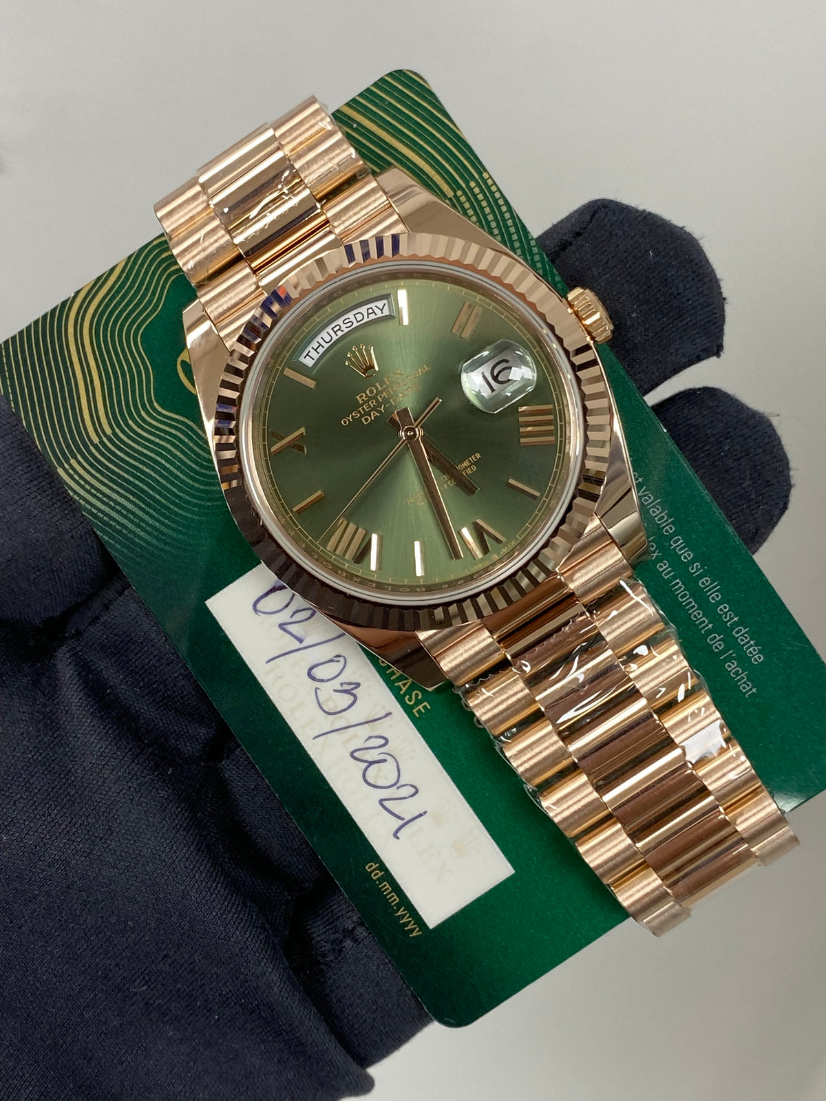 Rolex Day-Date 40 228235 Card 2021 SOLD