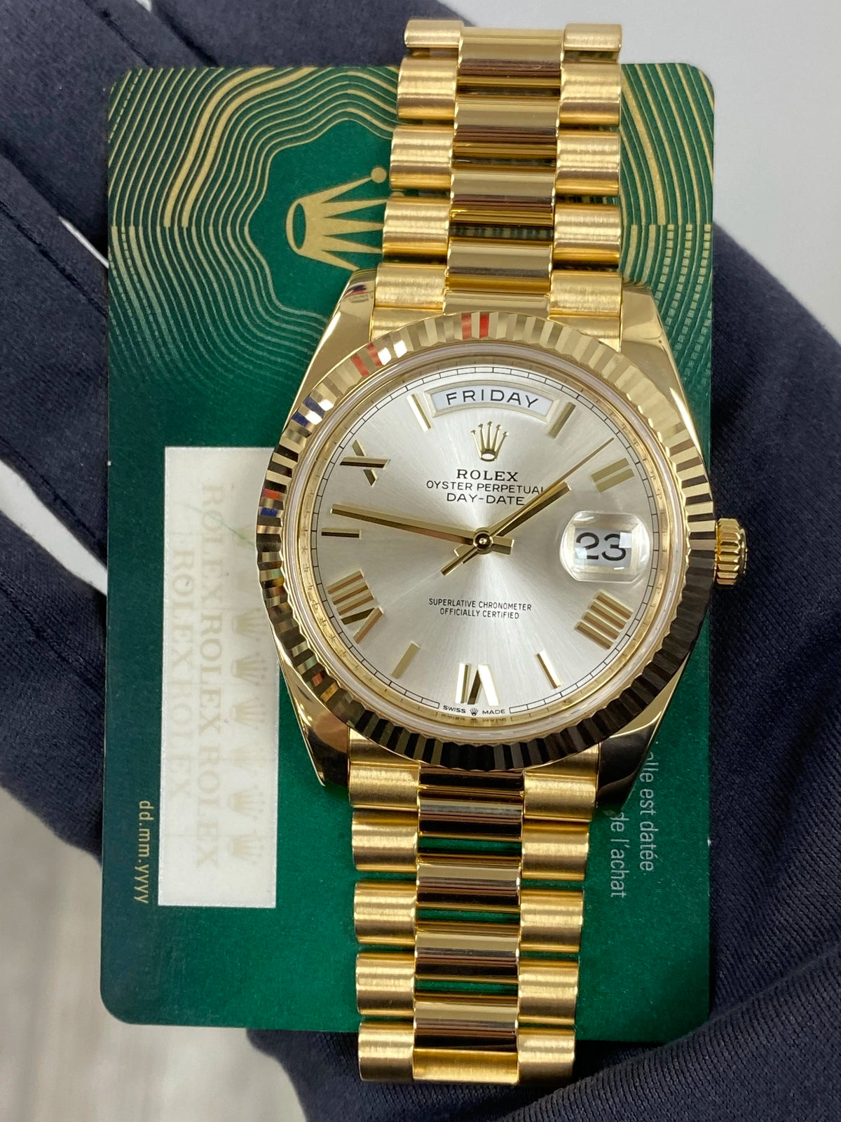 Rolex Day-Date 40 228238 Card Open Date
