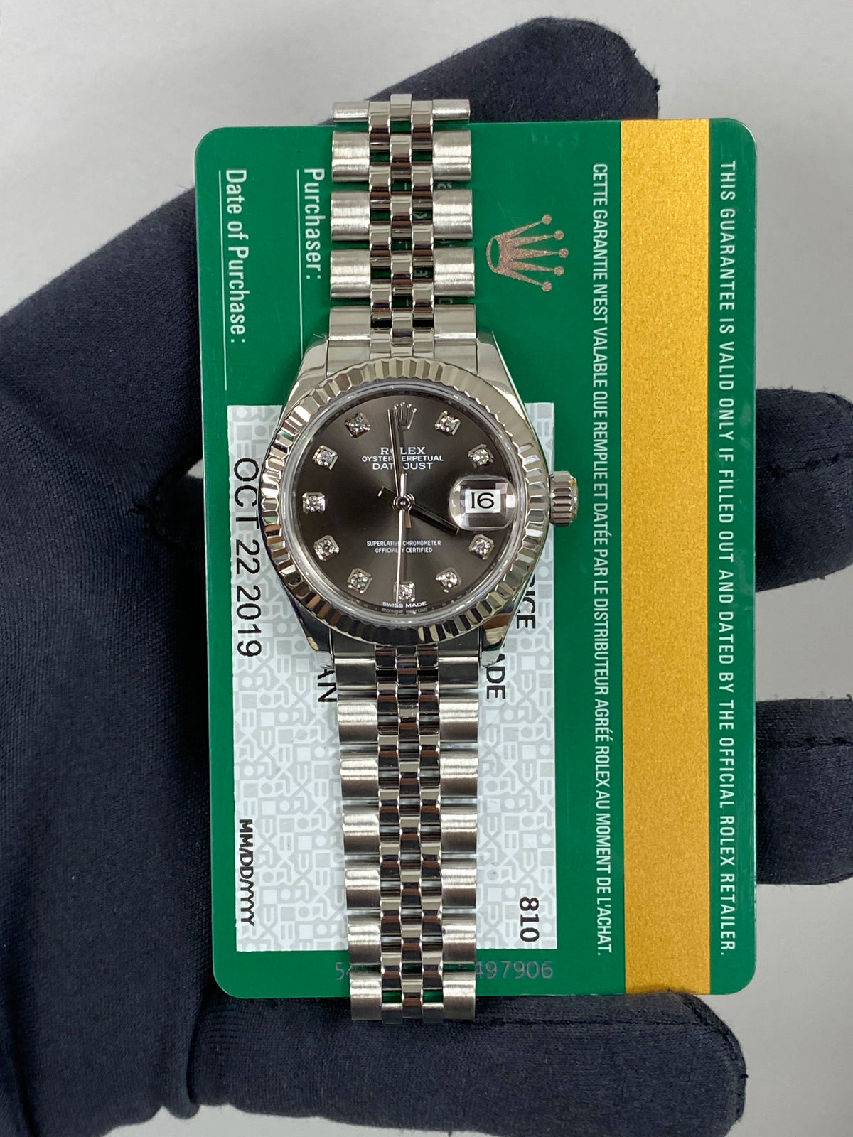 Rolex Datejust Lady 279174 Card 2019
