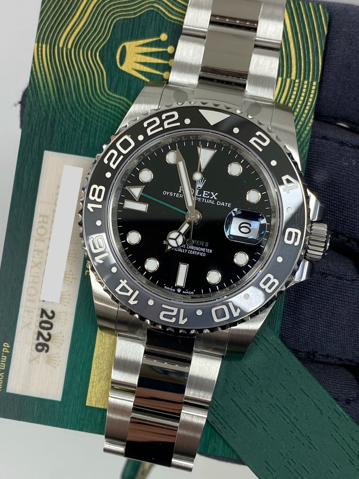 Rolex GMT-Master II Bruce Wayne 126710GRNR — listing photograph