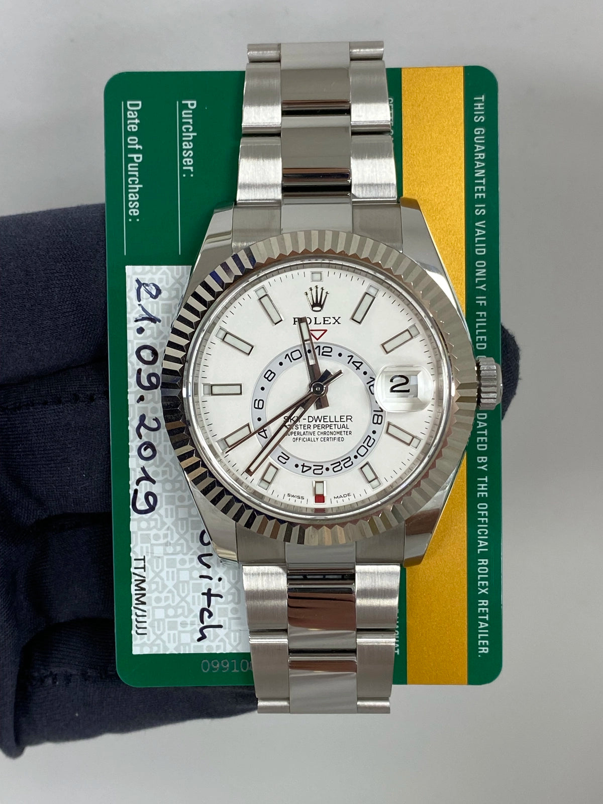 Rolex SkyDweller 326934 Card 2019