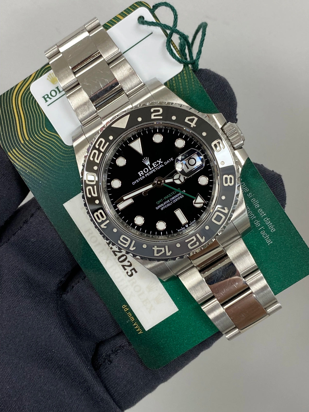 Rolex GMT-Master II Bruce Wayne 126710GRNR Card 2025