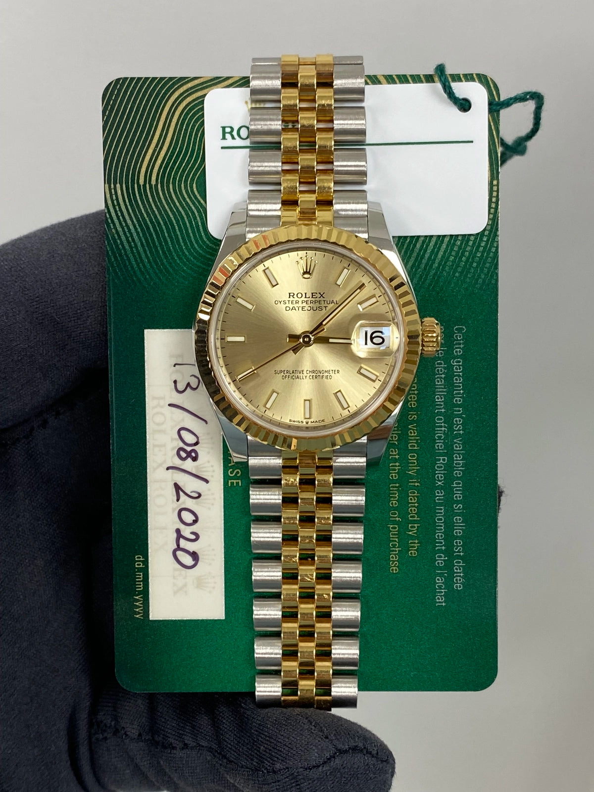 Rolex Datejust 31 278273 Card 2020
