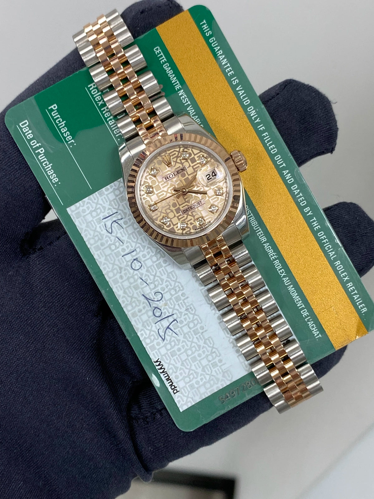 Rolex Datejust Lady 179171 Card 2018 SOLD