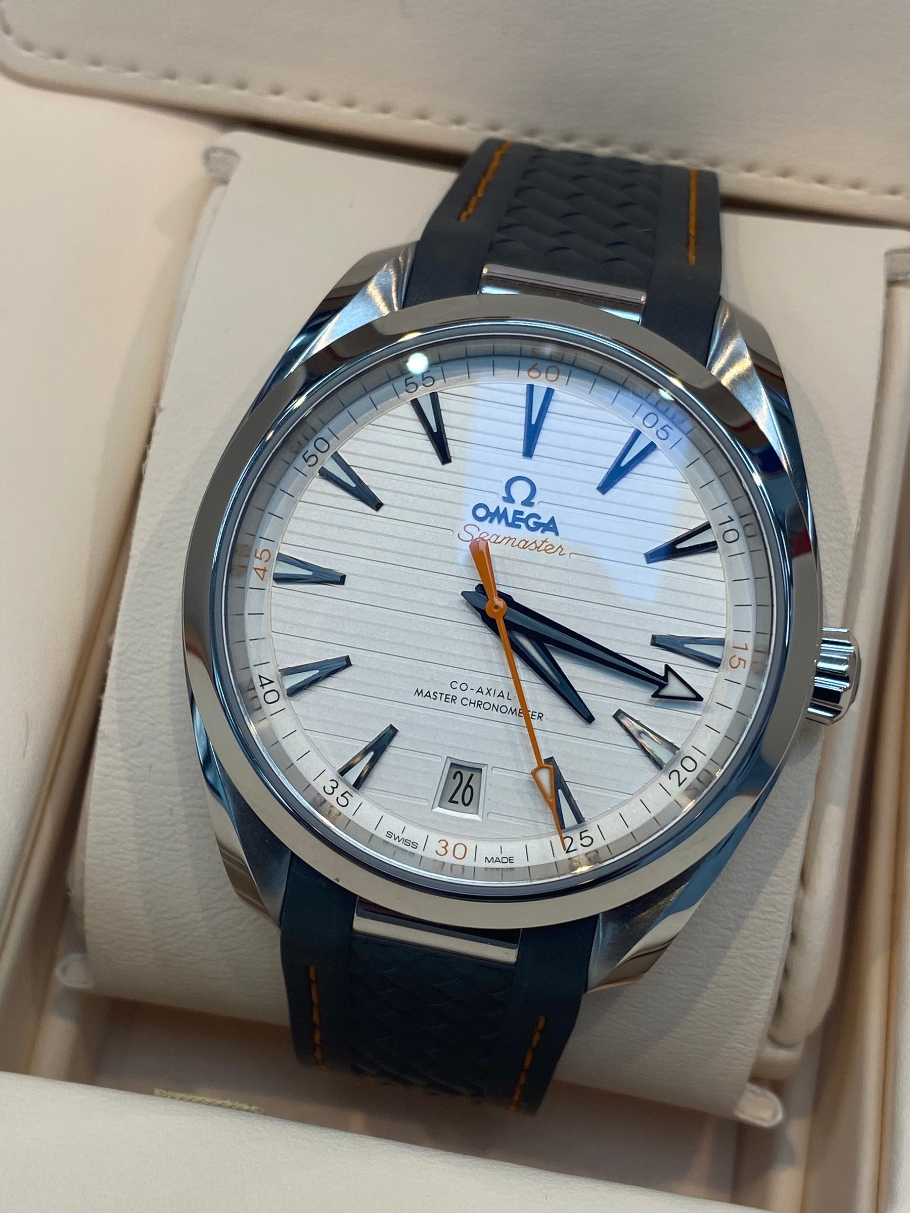 Omega Aqua Terra 150M Co-Axial Master Chronometer 220.10.41.21.02.001 Complete Open Date