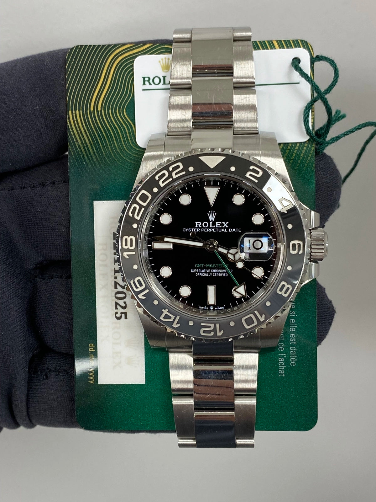Rolex GMT-Master II Bruce Wayne 126710GRNR Card 2025