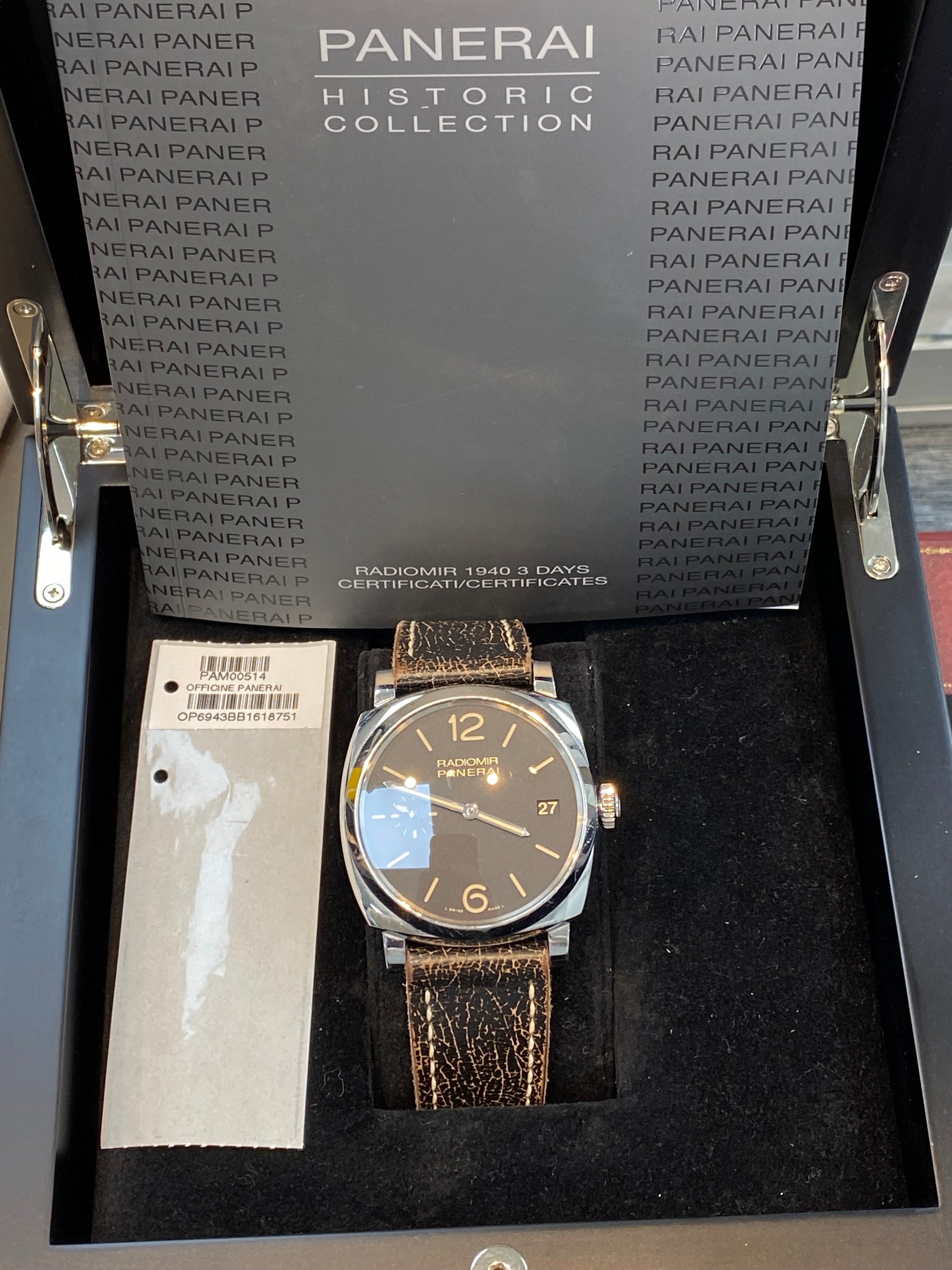 Panerai Radiomir 1940 3 Days PAM00514 Complete 2014