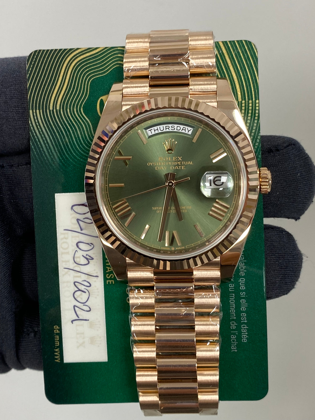 Rolex Day-Date 40 228235 Card 2021 SOLD